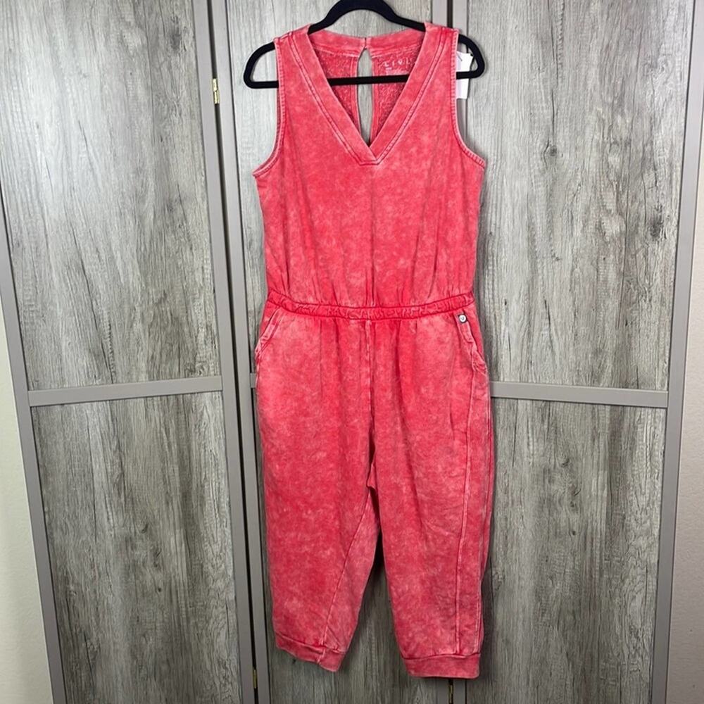 New! Livi Active Coral Tie Dye Jumpsuit/Romper women's 14/16